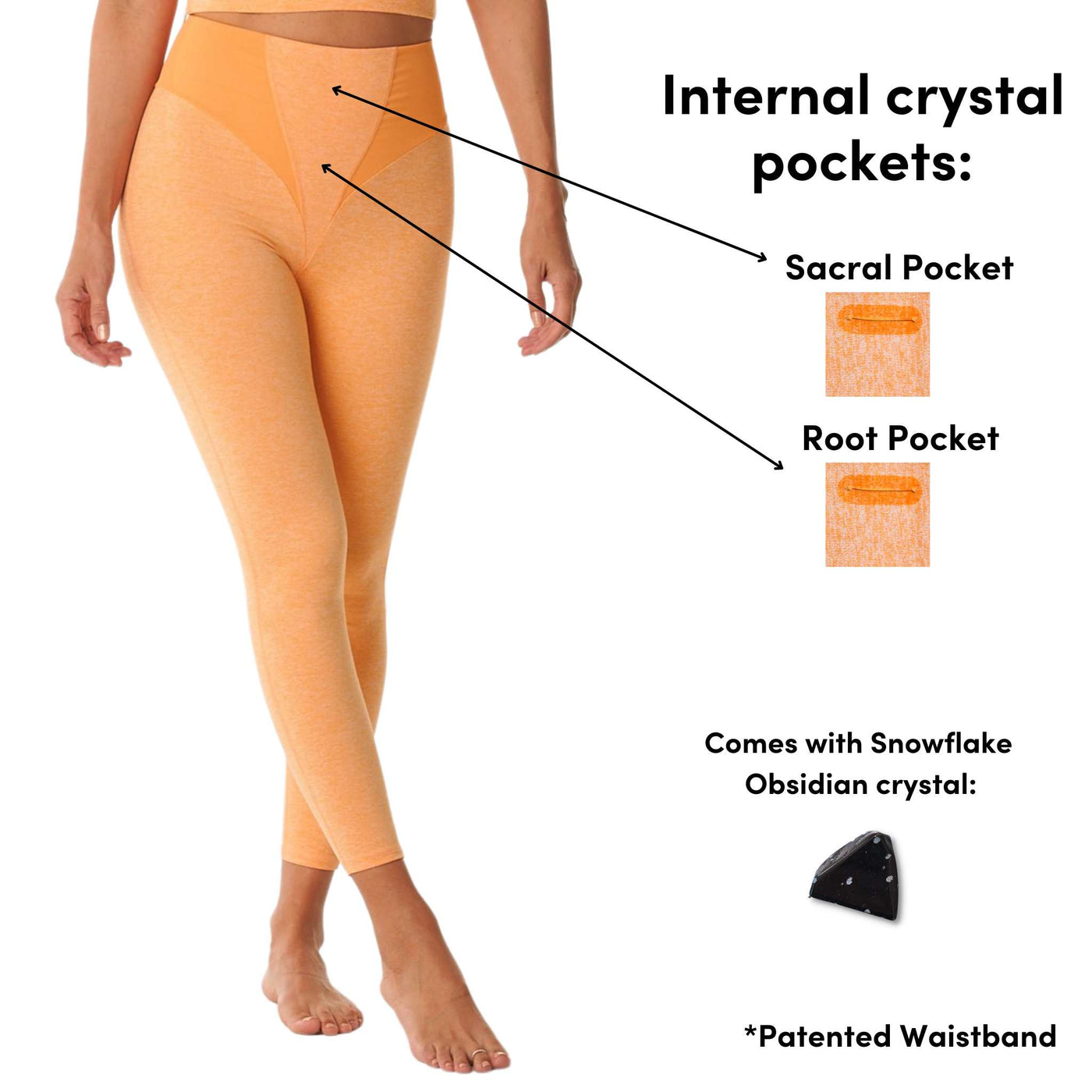 INSTINCT Legging With Snowflake Obsidian Crystal