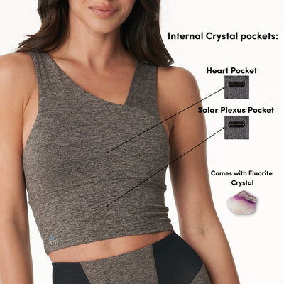 SELF-LOVE Top With Fluorite Crystal