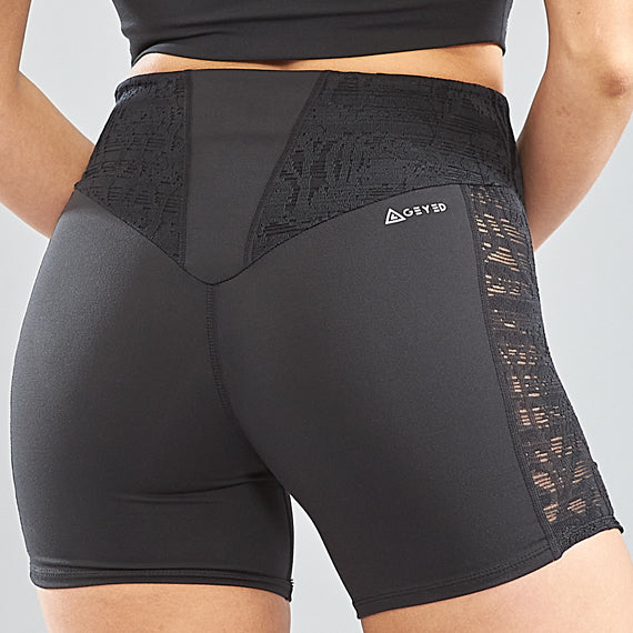 Geyed aspire athletic shorts with crystal pocket